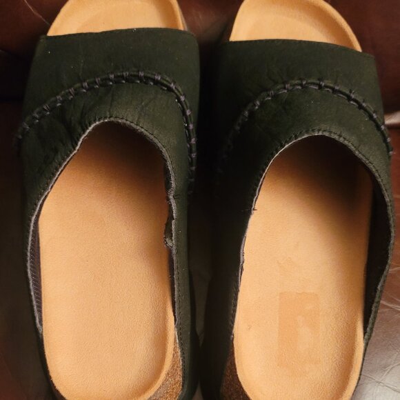 UGG WOMEN'S SUNSKIP BLACK CORK PLATFORM COMFORT WOMEN'S SLIDE SIZE US 11/UK 9 - Picture 2 of 14